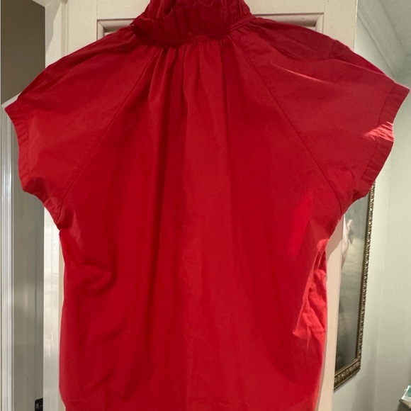 Sundays Bold Red Ruffled Blouse - Picture 2 of 3